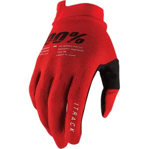 100% iTrack Gloves - Red