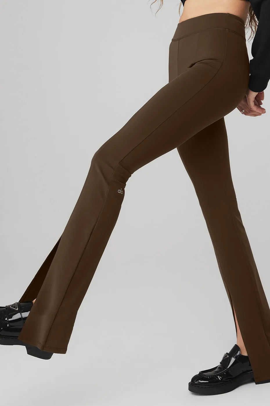 Airbrush High-Waist Flutter Legging - Espresso