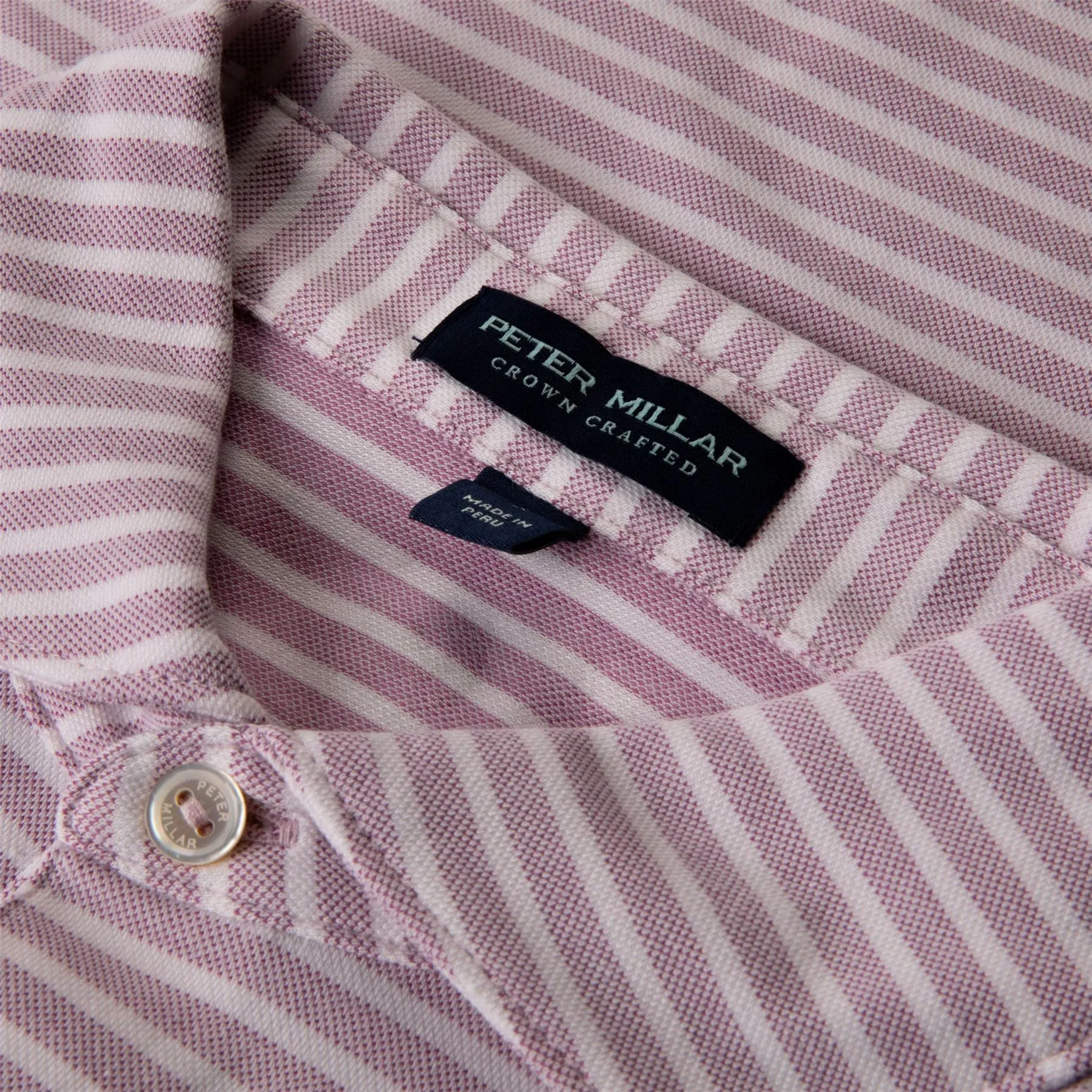 Albatross Cotton Blend Stripe Pique Polo Valencia - SS24