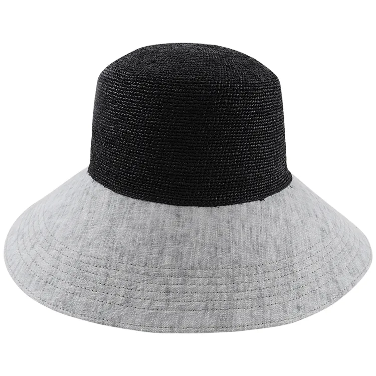 Avenel Dianne Raffia Hemp Hat - Grey