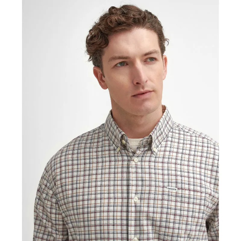 Barbour Ashton Tattersall Regular Fit Mens Shirt - Ecru