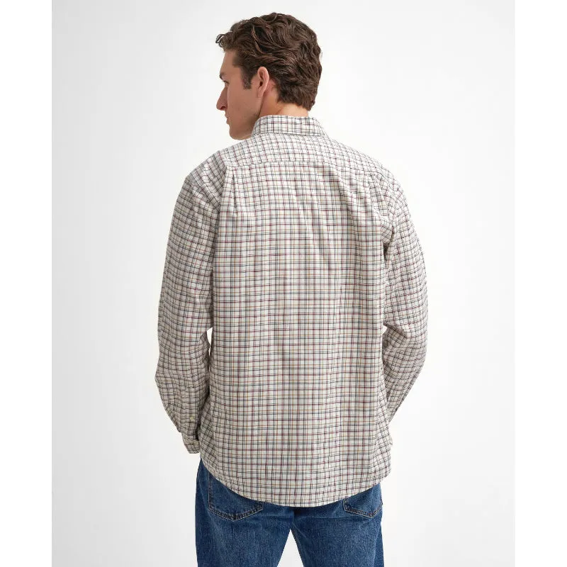 Barbour Ashton Tattersall Regular Fit Mens Shirt - Ecru