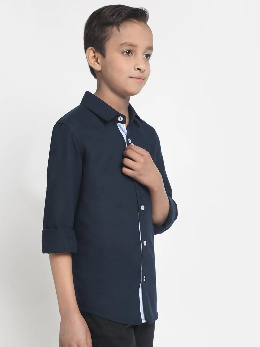 Boys Navy Blue Shirt