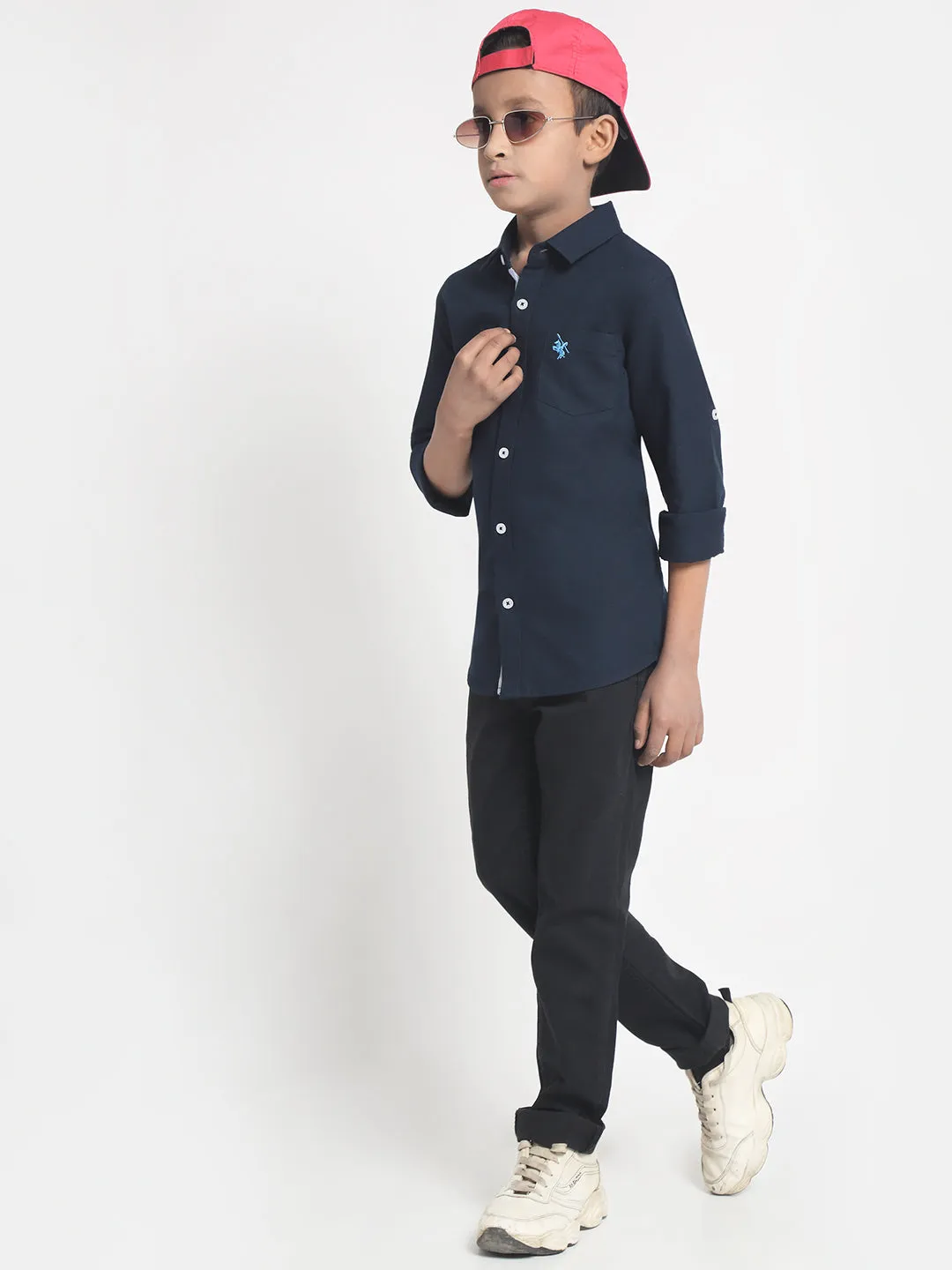 Boys Navy Blue Shirt