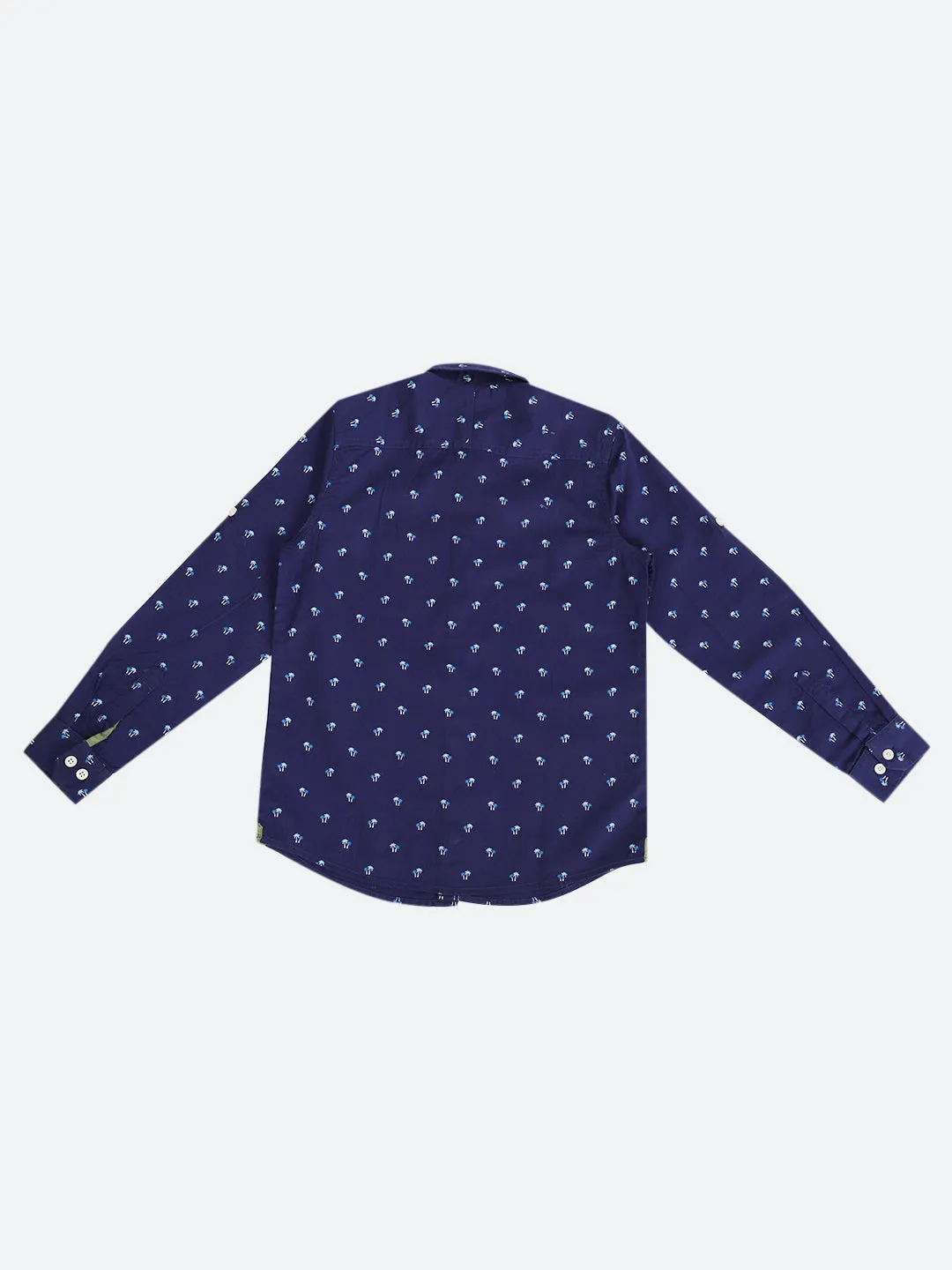 Boy's Navy Full Sleeves Shirt