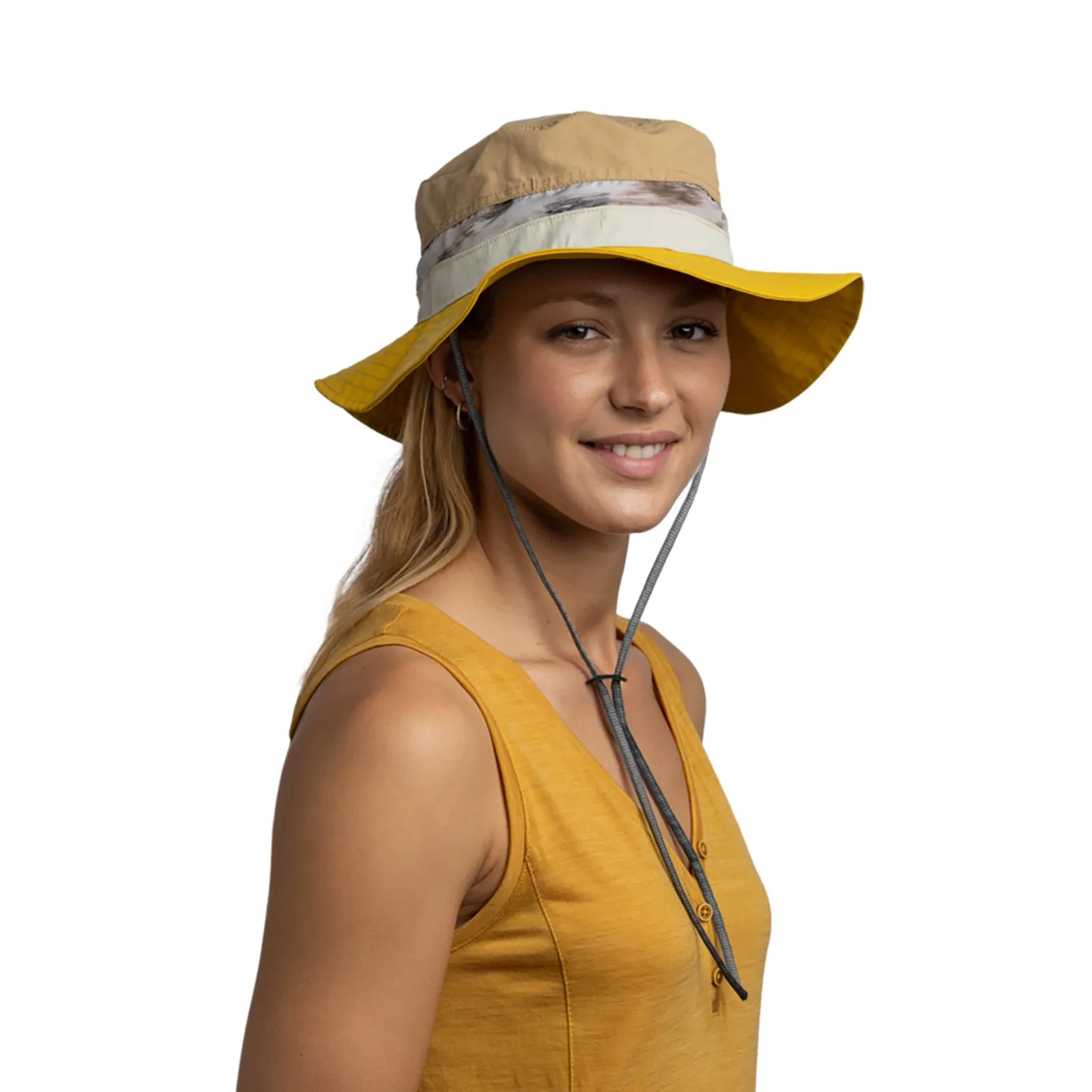 Buff Unisex Explore UPF 50 Outdoor Walking Sun Booney Bucket Hat - Fawn