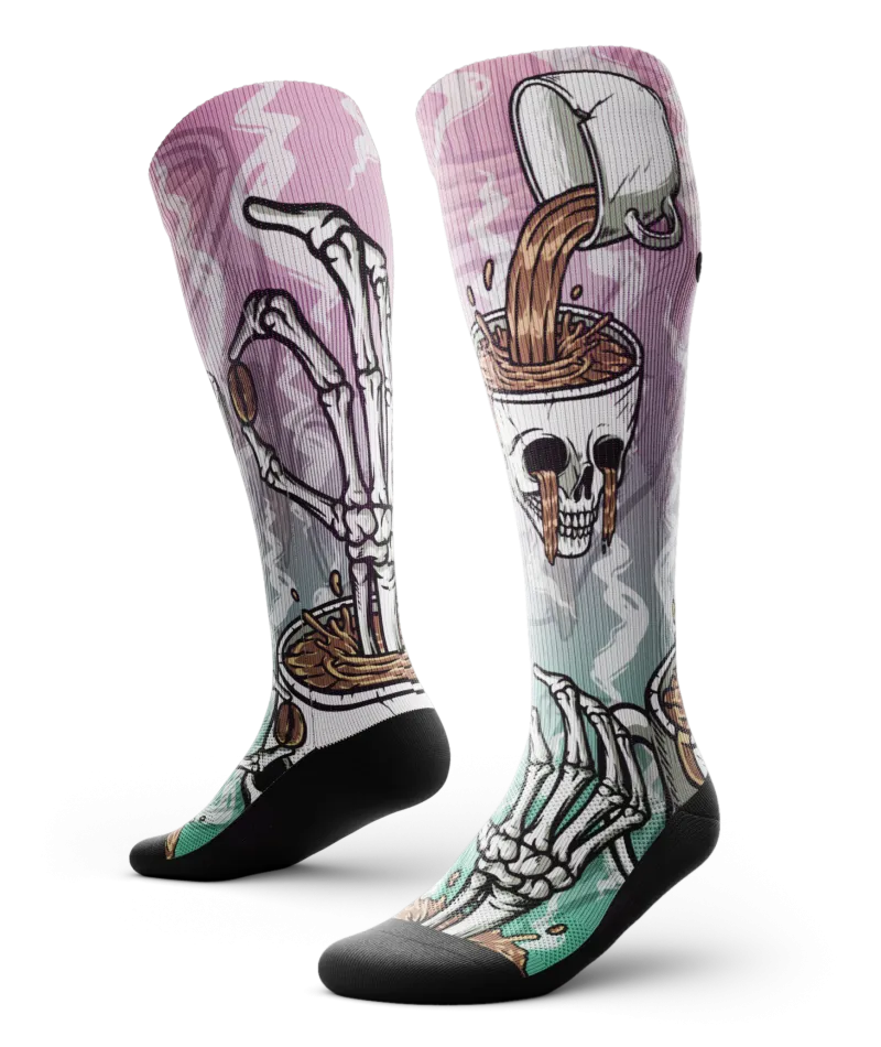 Caffeinated Knee High Compression Socks