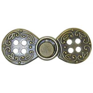 ELAN Metal Clasp - 40mm (1⅝") - Antique Gold -2 pcs