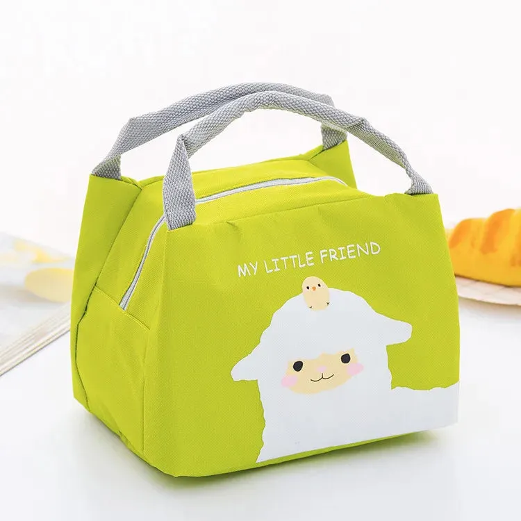 Fashion Cartoon Cute Lunch Bag for Women Girl Kids Children Thermal Insulated Lunch Box Tote Food Picnic Bag Milk Bottle Pouch