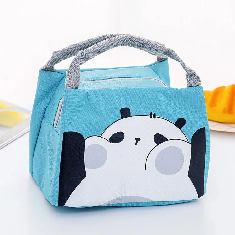 Fashion Cartoon Cute Lunch Bag for Women Girl Kids Children Thermal Insulated Lunch Box Tote Food Picnic Bag Milk Bottle Pouch