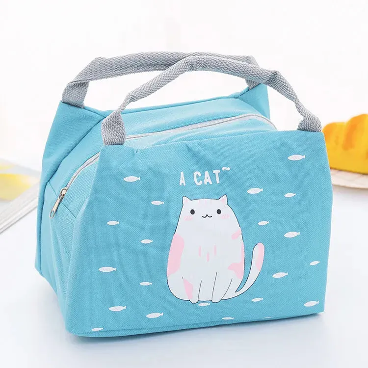 Fashion Cartoon Cute Lunch Bag for Women Girl Kids Children Thermal Insulated Lunch Box Tote Food Picnic Bag Milk Bottle Pouch