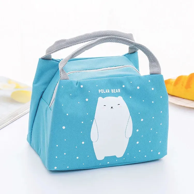 Fashion Cartoon Cute Lunch Bag for Women Girl Kids Children Thermal Insulated Lunch Box Tote Food Picnic Bag Milk Bottle Pouch