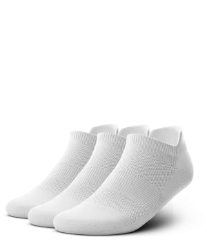 Flagship Ankle Socks White 3-Pack