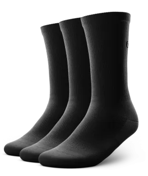 Flagship Crew Socks Black 3-Pack