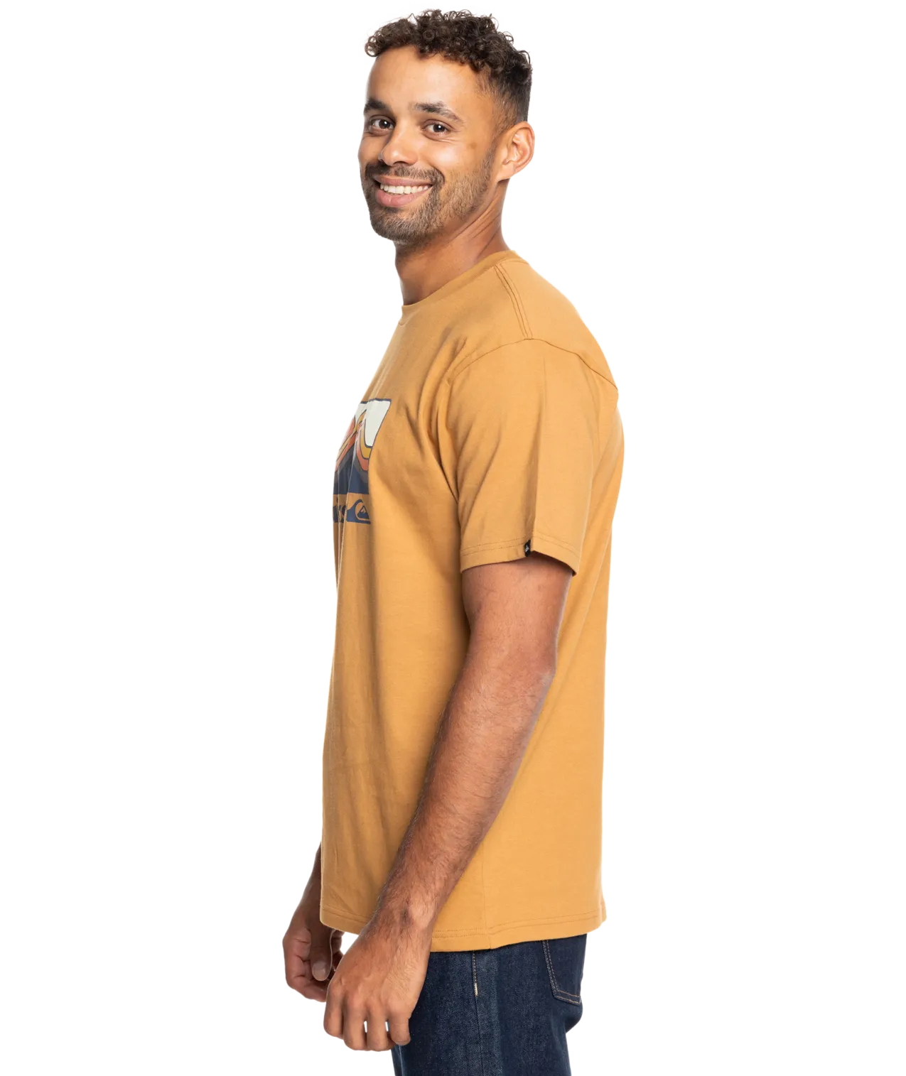 Gradient Mountains T-Shirt in Bone Brown