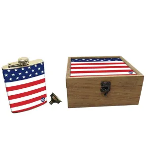 Hip Flask Gift Box -Flag