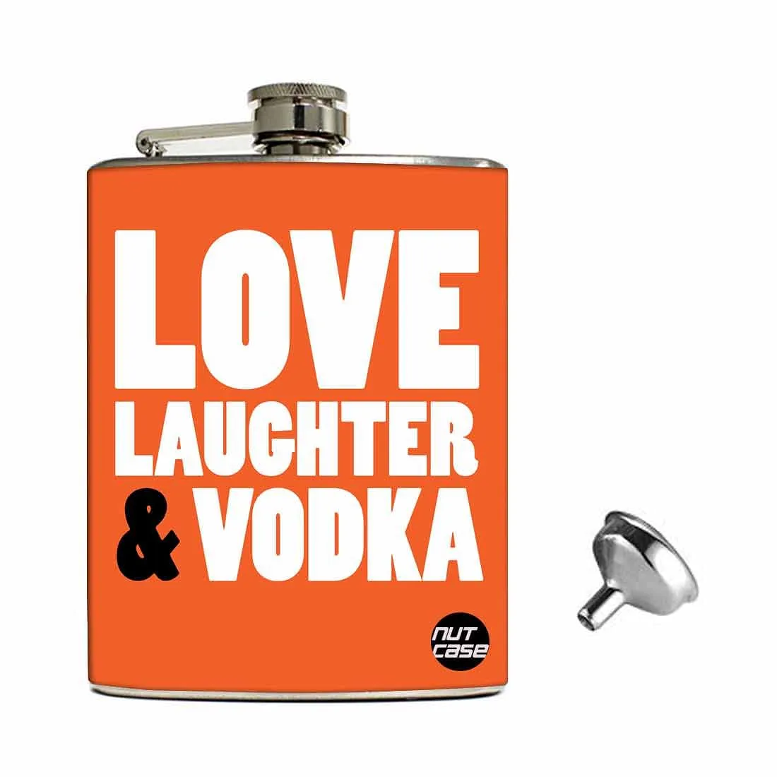 Hip Flask Gift Box -Love Laughter