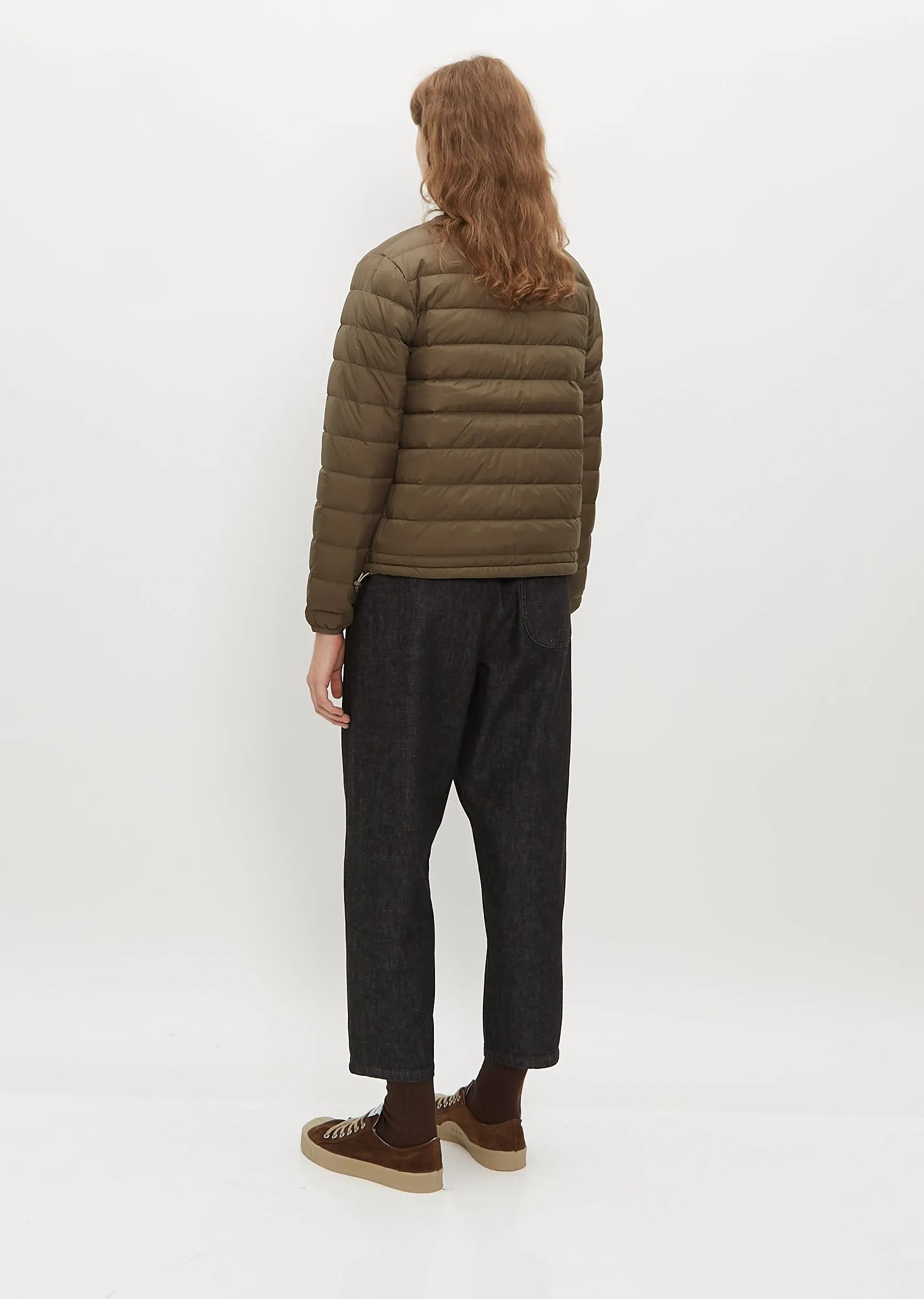 Inner Down Crewneck Jacket — Olive