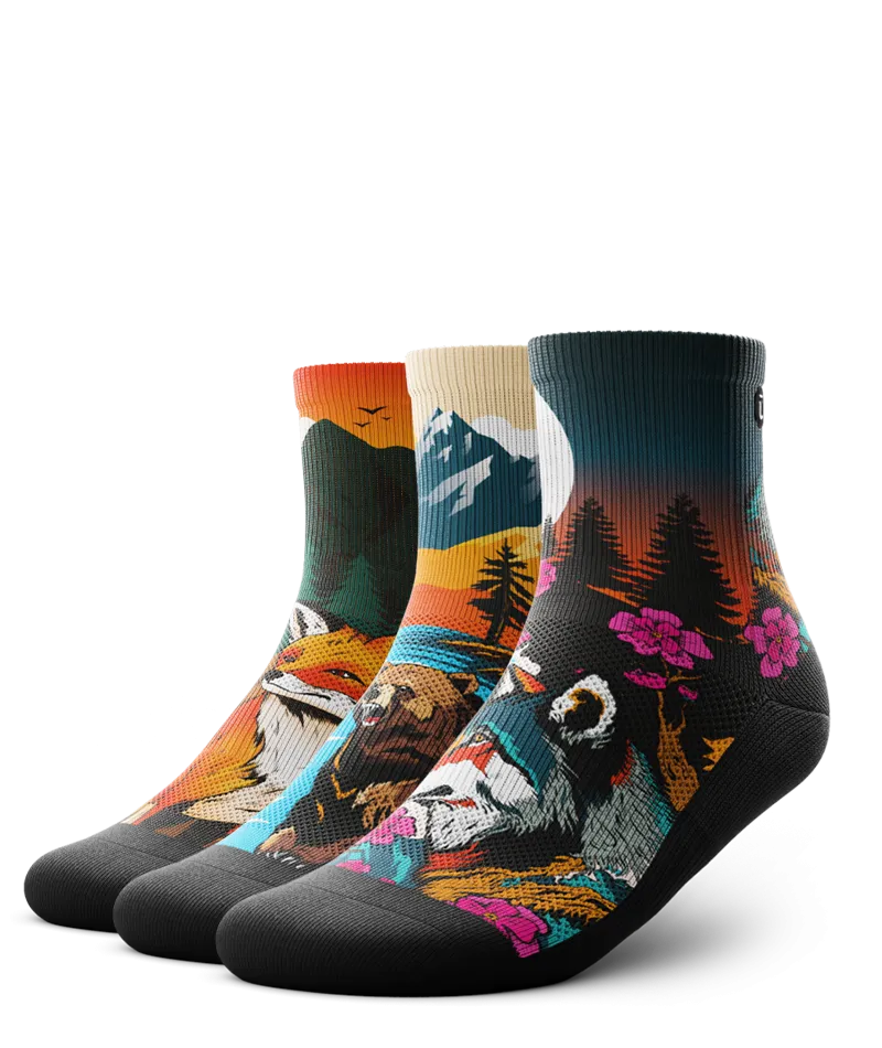 Into The Woods Quarter Socks 3-Pack