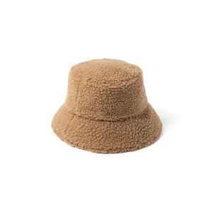 Lack of Color Teddy Bucket Hat in Camel