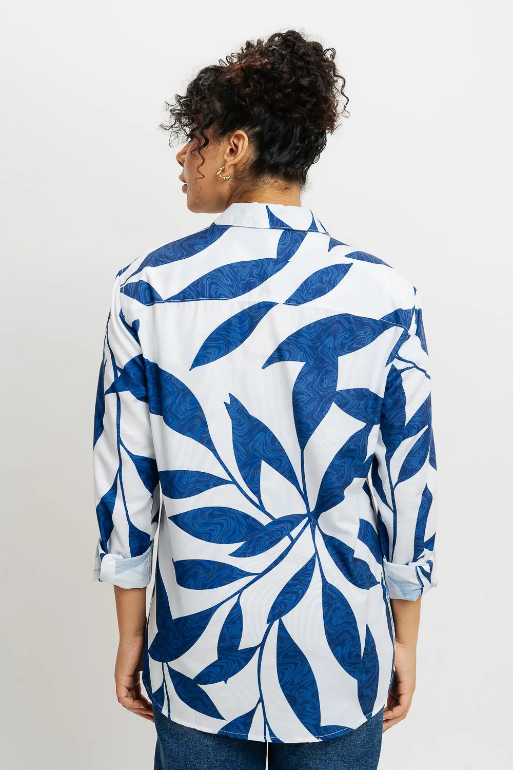 Leafy Marble Full Sleeves Women's Shirt