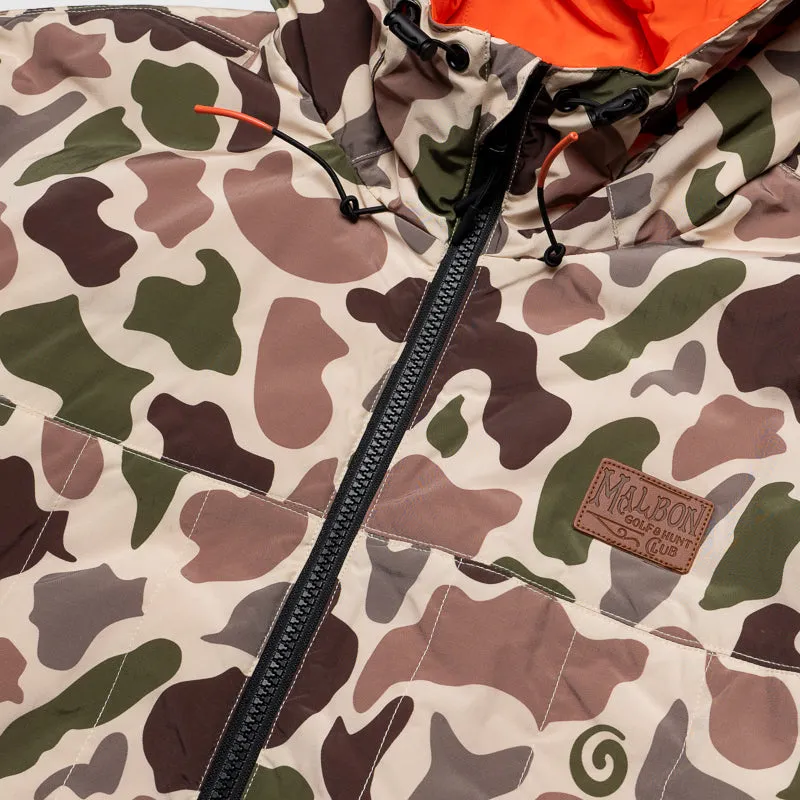 Malbon Golf Shelter Puffy Jacket - Camo