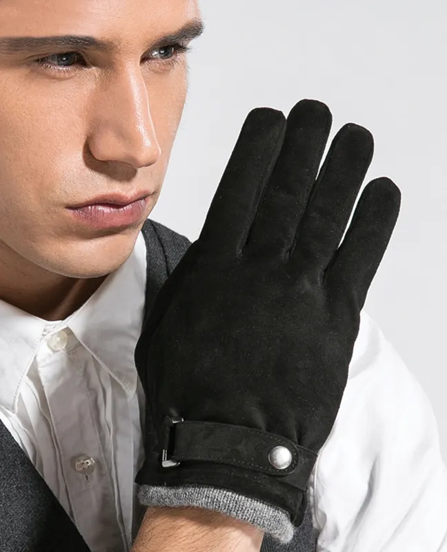 Men Bikers Genuine Leather Glove