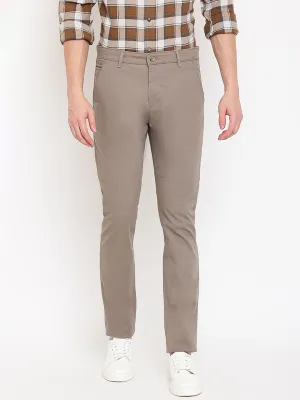 Men's Casual Flat front Light Khaki  Trousers