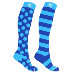 Mismatched: Azure Compression Socks