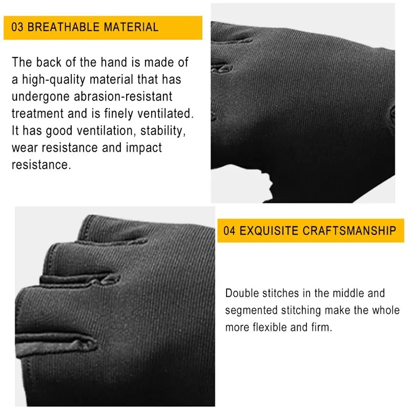 Outdoor Half-finger Gloves Anti-slip Cycling Fitness Gloves for Men Women Breathable Bicycle Weightlifting Gloves Gym Home