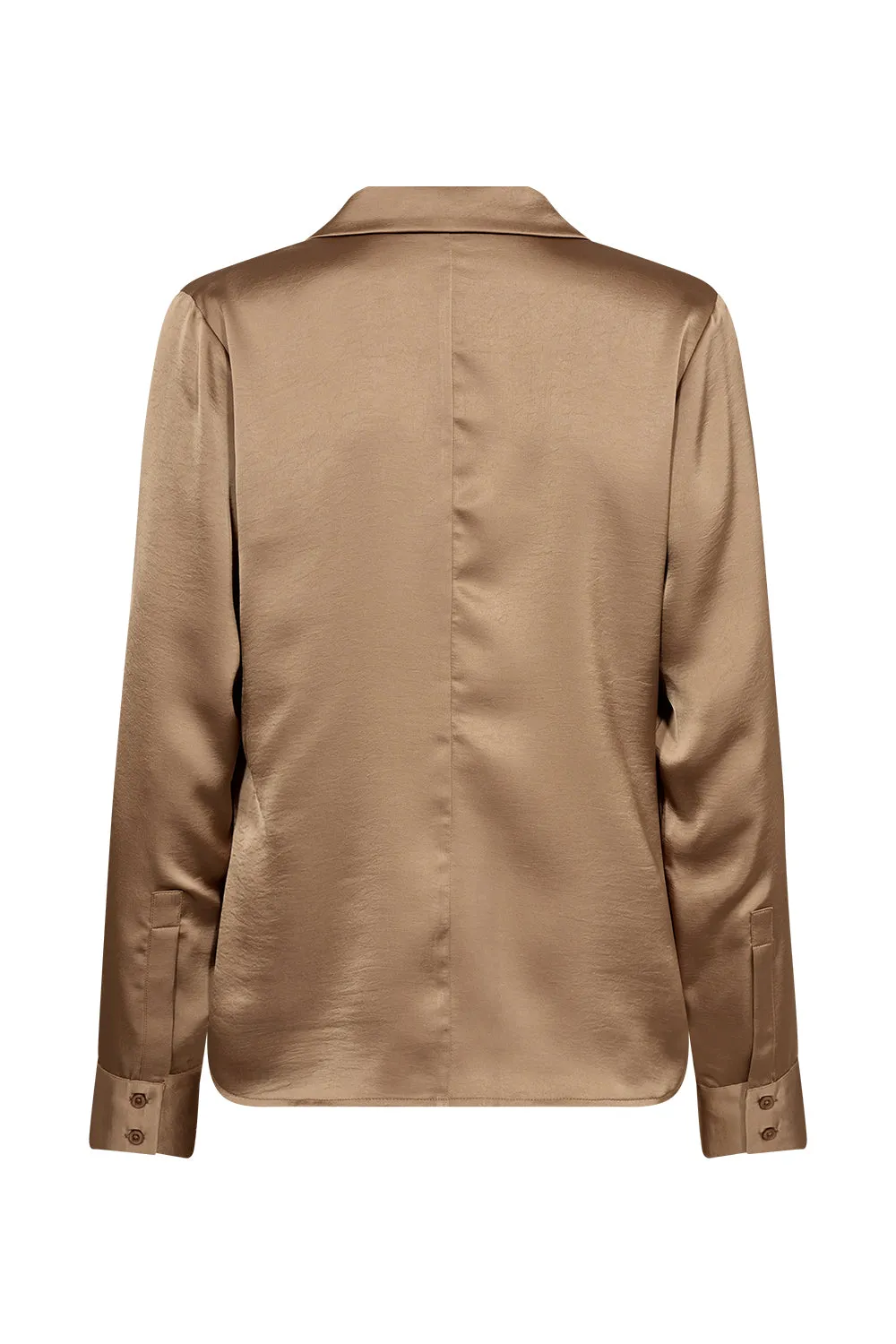 PD-Iris Satin Shirt - camel