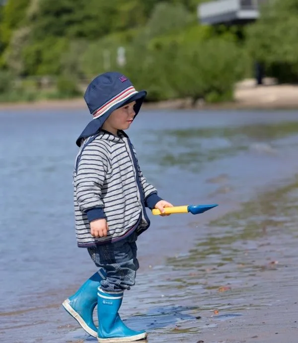 Pickapooh Organic Cotton Sun Hat LASSE, Navy UV 80