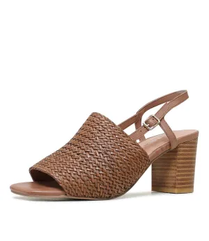 Pickle Tan Weave Leather Heels