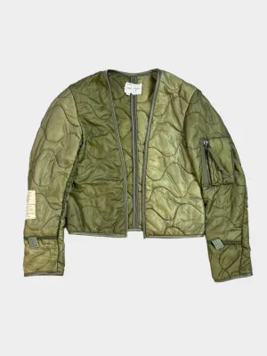 Puffy Cropped Jacket “Army”