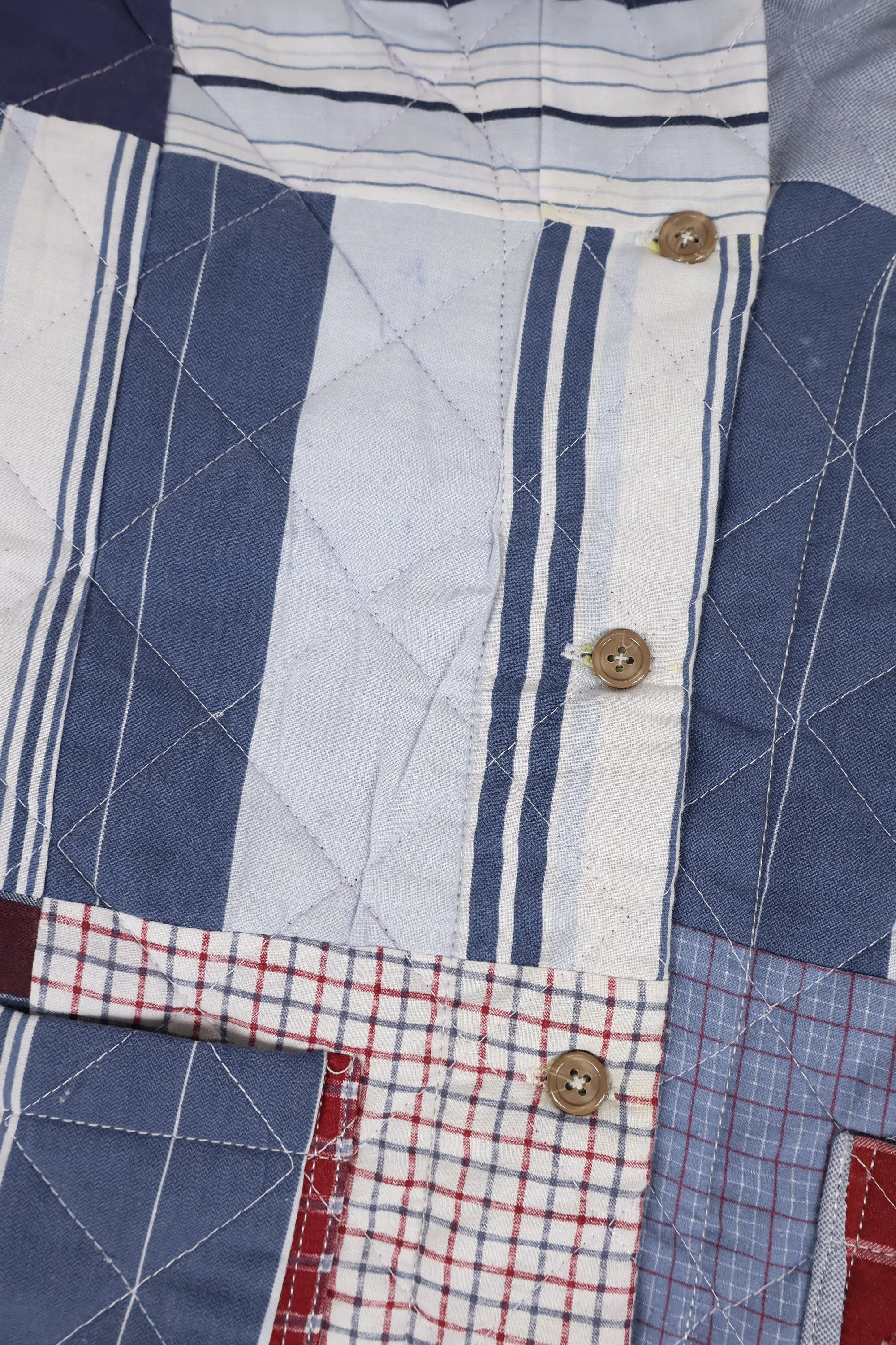 Reworked Quilt Button-Down Chore Jacket