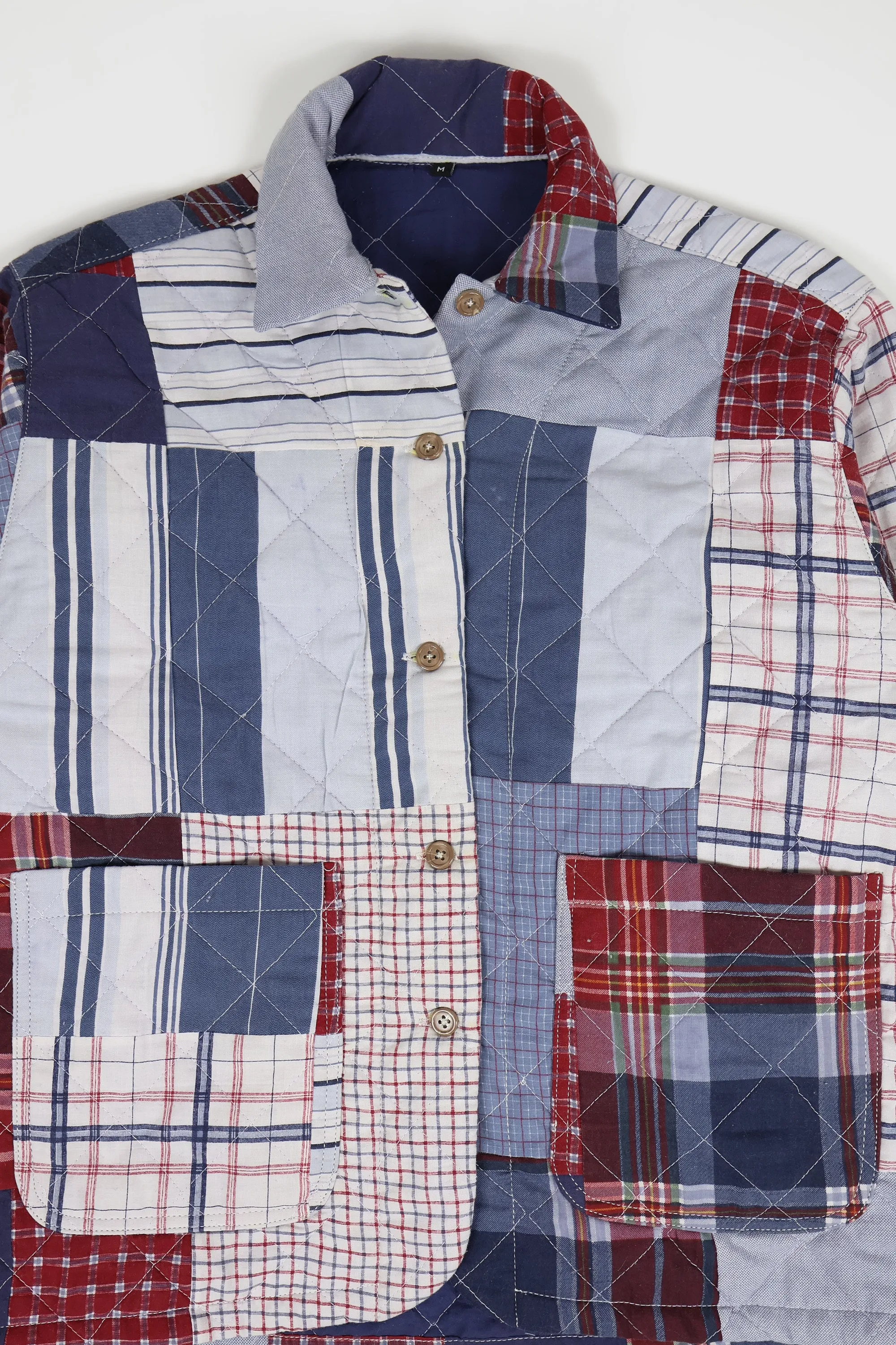 Reworked Quilt Button-Down Chore Jacket