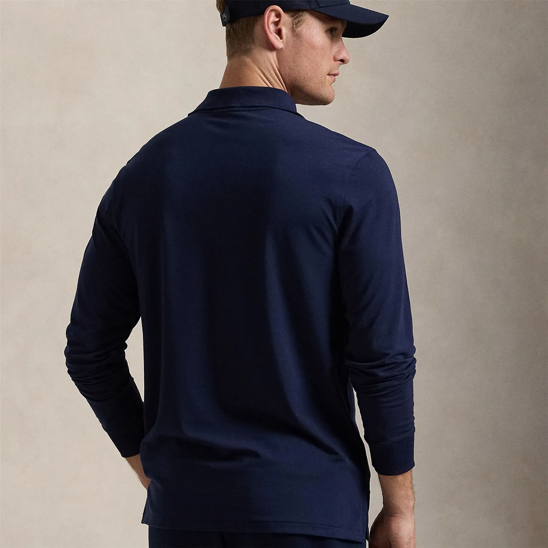 RLX Lounge Jersey LS Polo Refined Navy - 2025