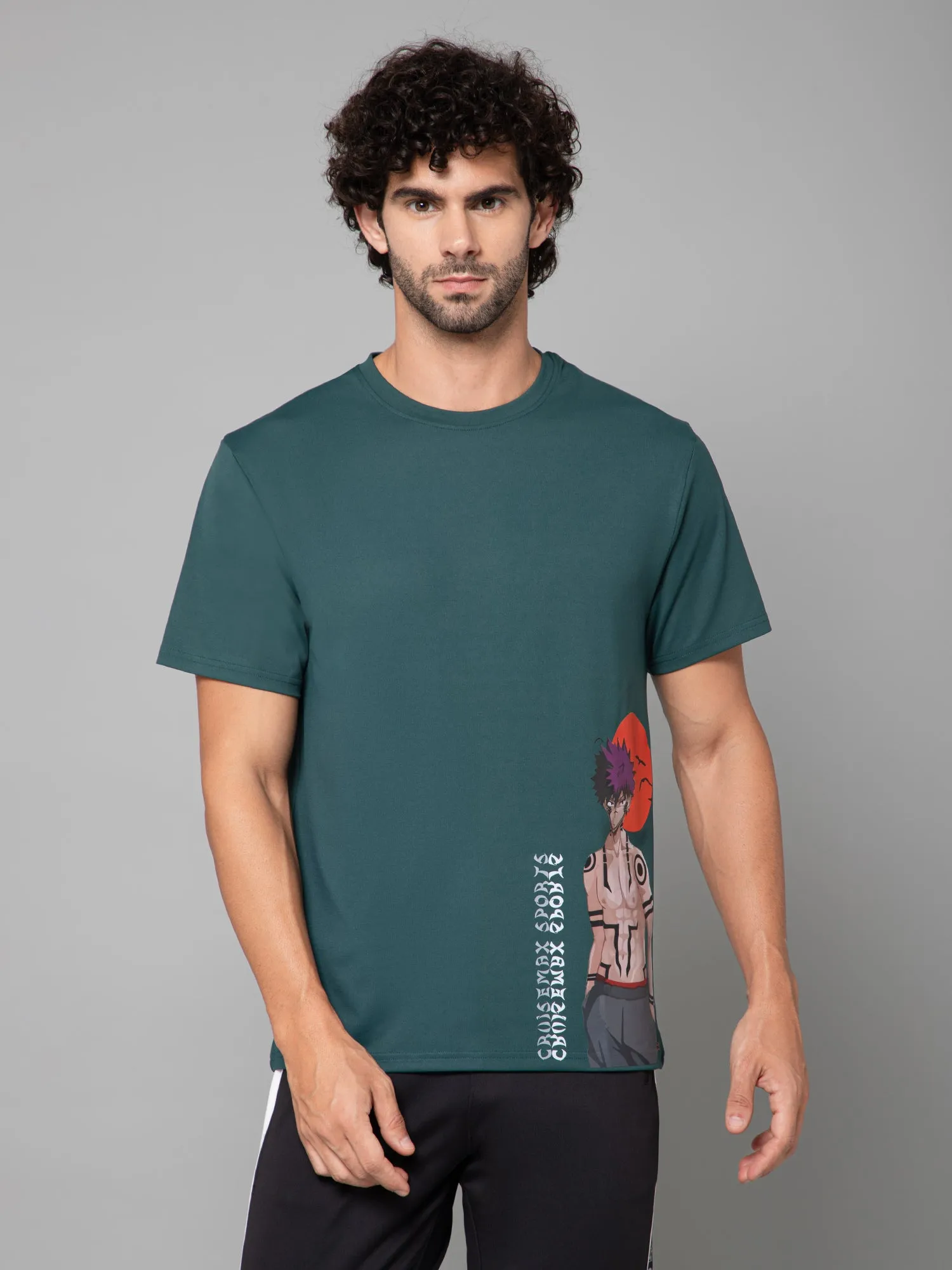 RUDESTYLE ICONIC ANIME T-SHIRT-BOTTLE GREEN