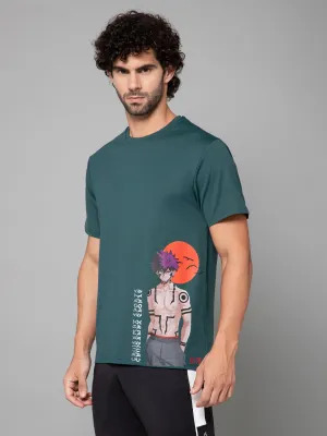 RUDESTYLE ICONIC ANIME T-SHIRT-BOTTLE GREEN