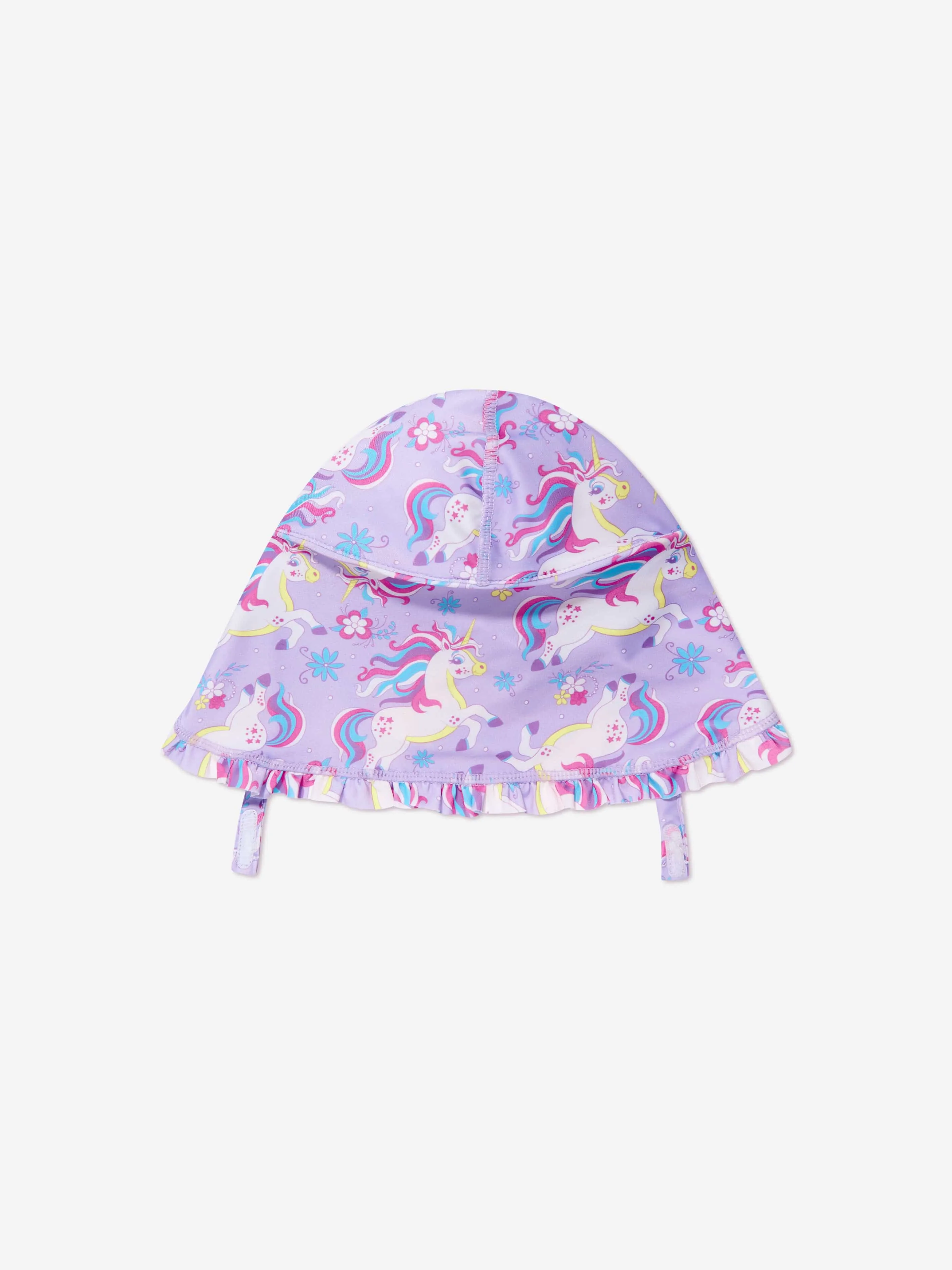 Soli Swim Baby Girls Unicorn Sun Protective Hat (UPF50 ) in Purple