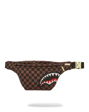 Sprayground KYOTOKNIT Sharks in Paris Savvy Crossbody Bag - Brown / Red