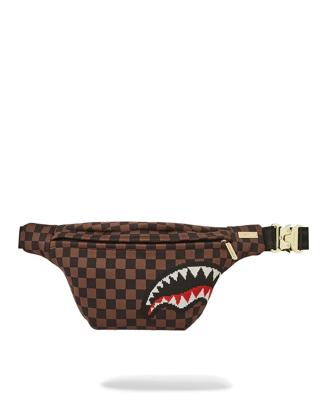 Sprayground KYOTOKNIT Sharks in Paris Savvy Crossbody Bag - Brown / Red