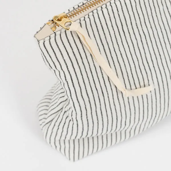 Studio Feder Pouch – Black Pin Stripe