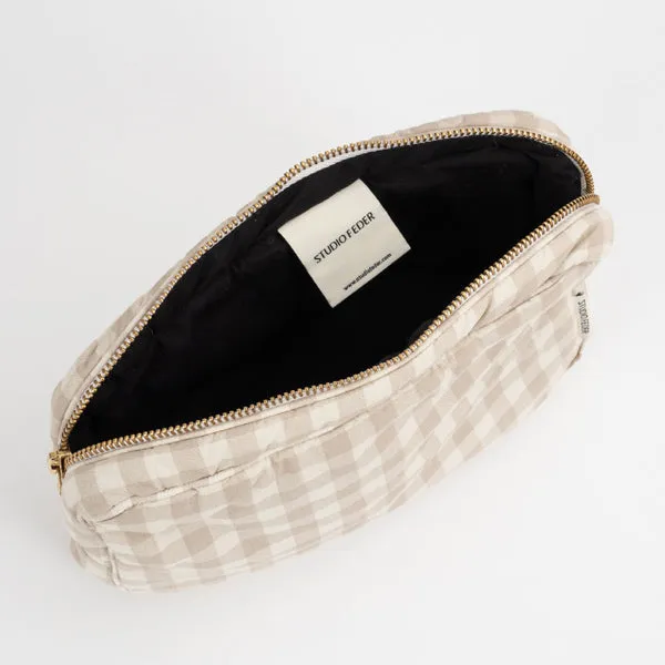 Studio Feder Toiletry Bag - Gingham Oat