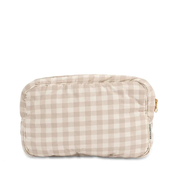 Studio Feder Toiletry Bag - Gingham Oat