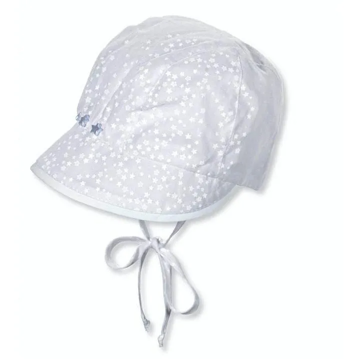 Summer Hat - Peaked Bonnet White