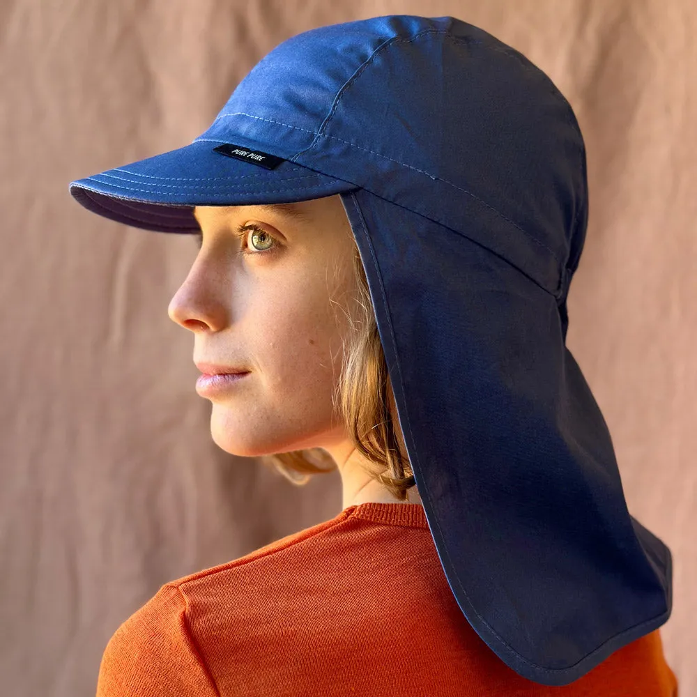 Sun Cap with Neck Protection in Organic Cotton (Child-Youth)