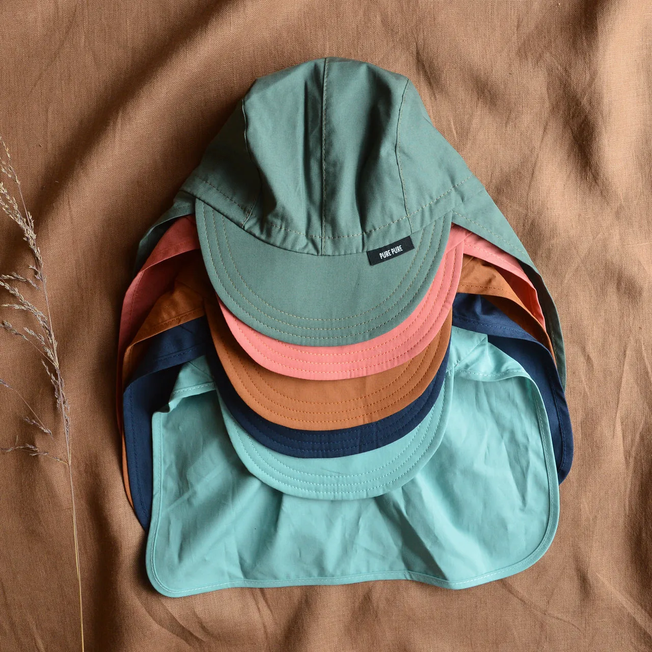 Sun Cap with Neck Protection in Organic Cotton (Child-Youth)