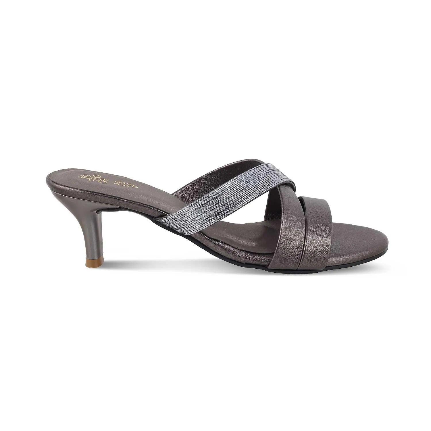 The Leon Pewter Women's Dress Heel Sandals Tresmode