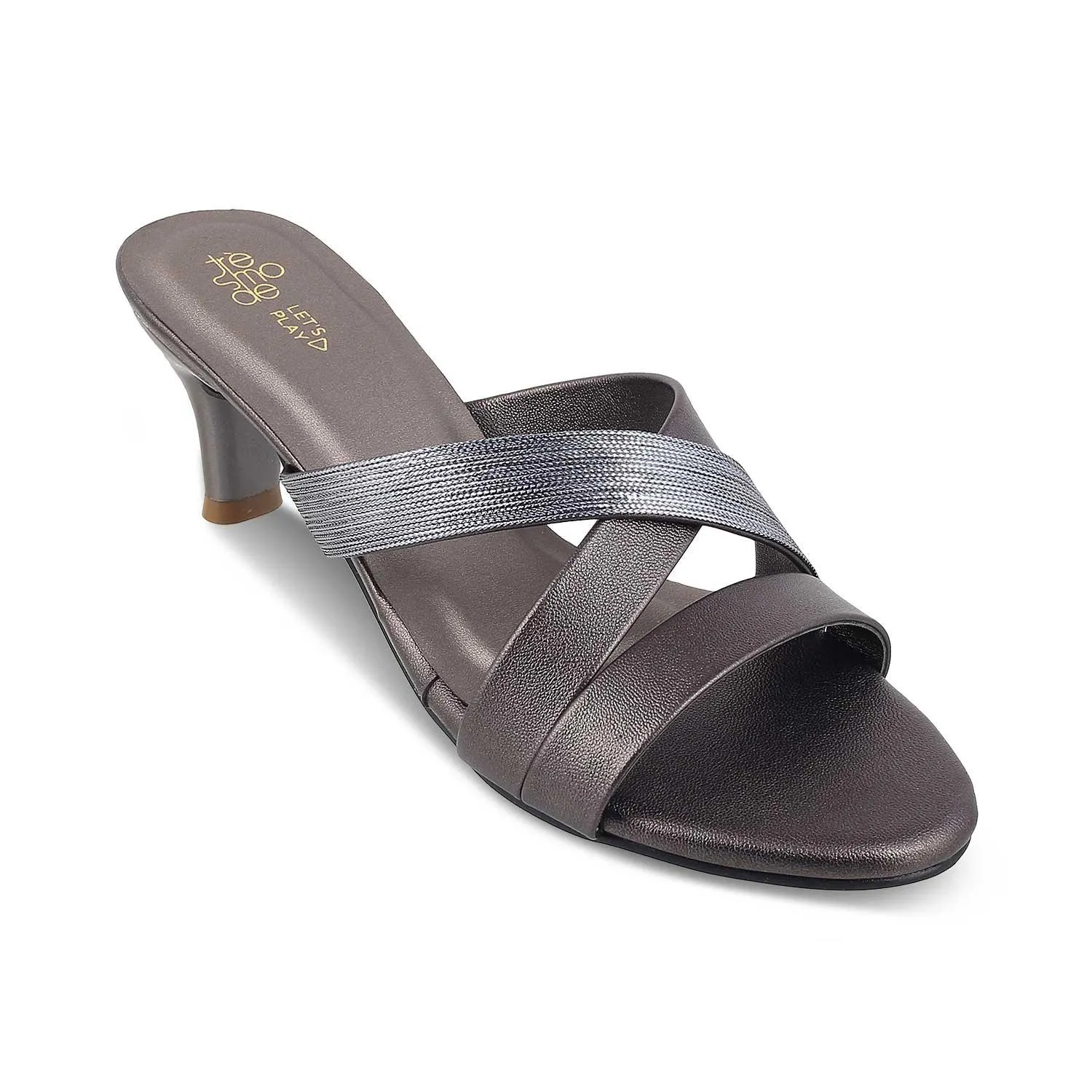 The Leon Pewter Women's Dress Heel Sandals Tresmode